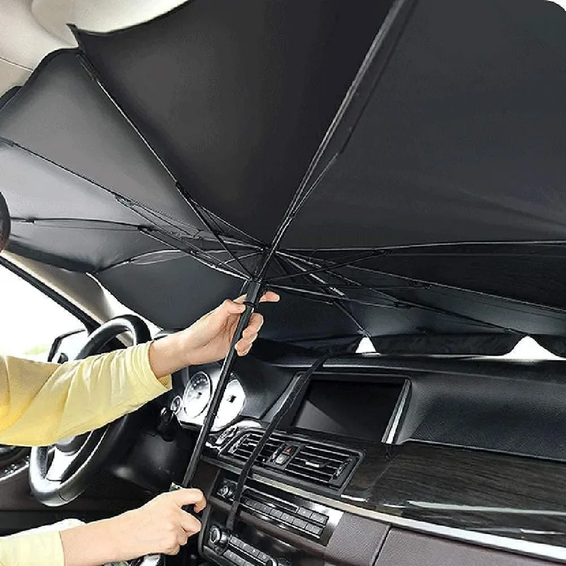 Car Sunshade Windshield Cover, Umbrella Windshield Sunshade for Car Front Window Sun Protection & Heat Insulation